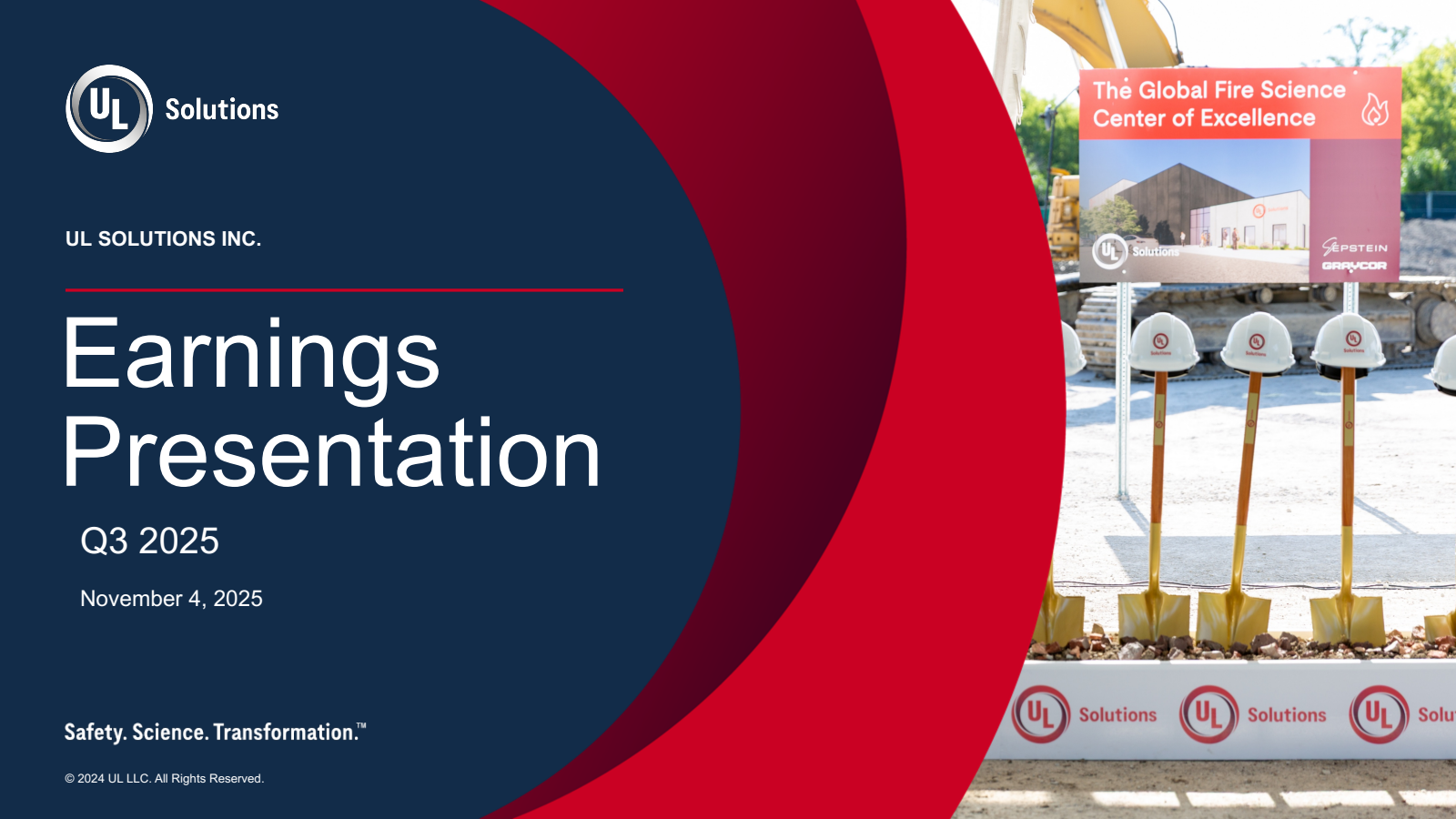 UL Solutions' Q3 2025 Slide Deck