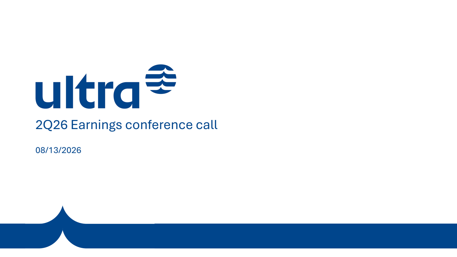 Ultrapar Participacoes' Q2 2026 Slide Deck