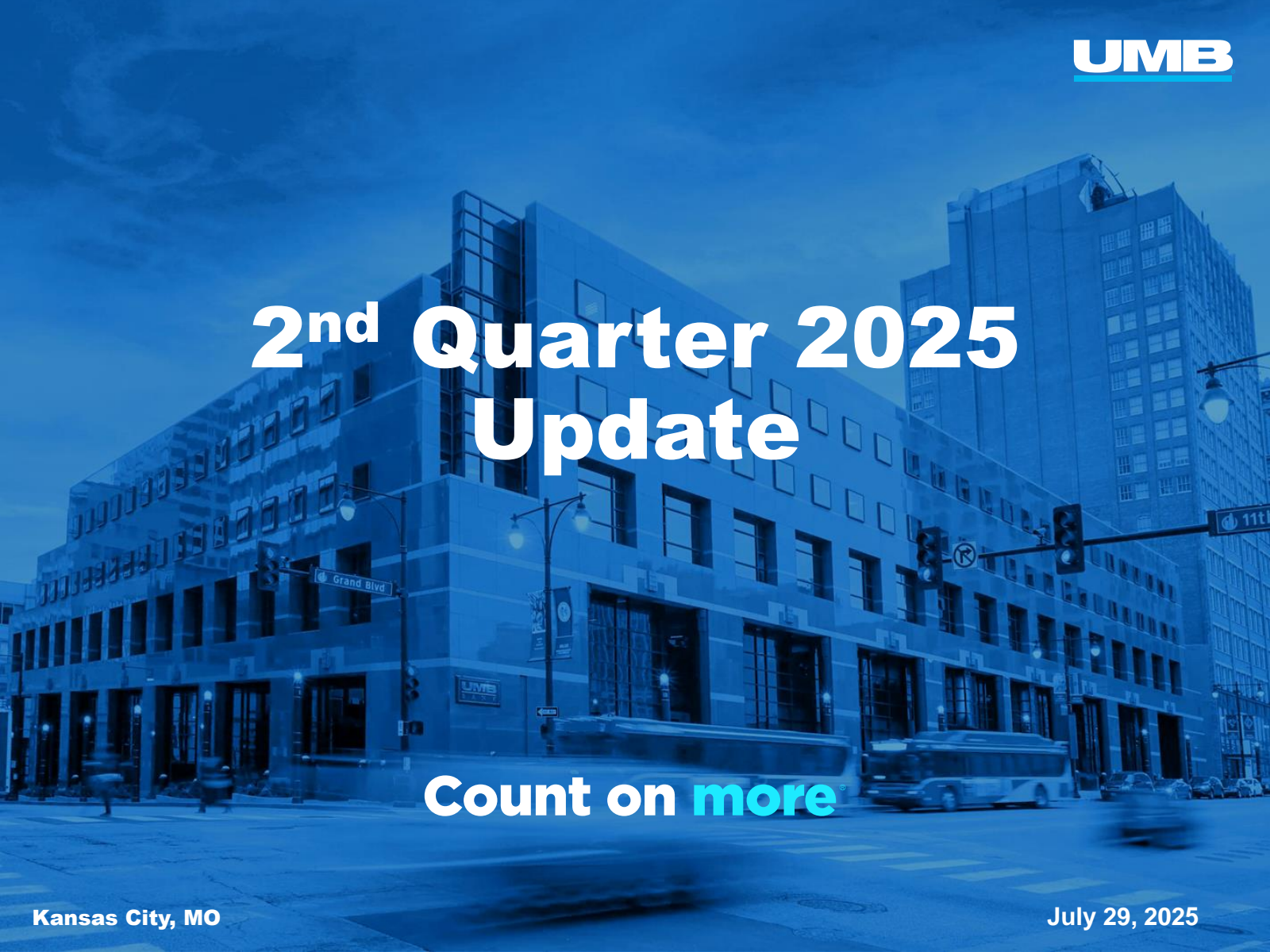 UMB Financial's Q2 2025 Slide Deck