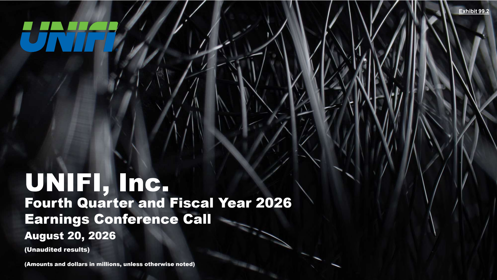 Unifi's Q4 2026 Slide Deck