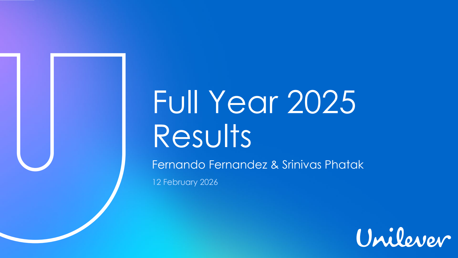 Unilever's H2 2025 Slide Deck
