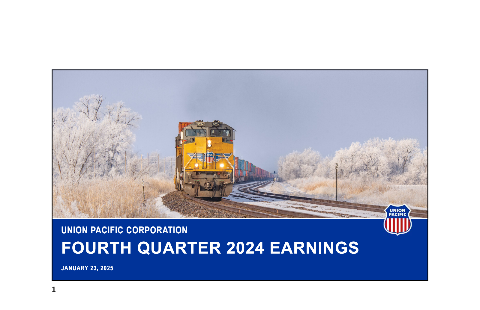Union Pacific's Q4 2024 Slide Deck