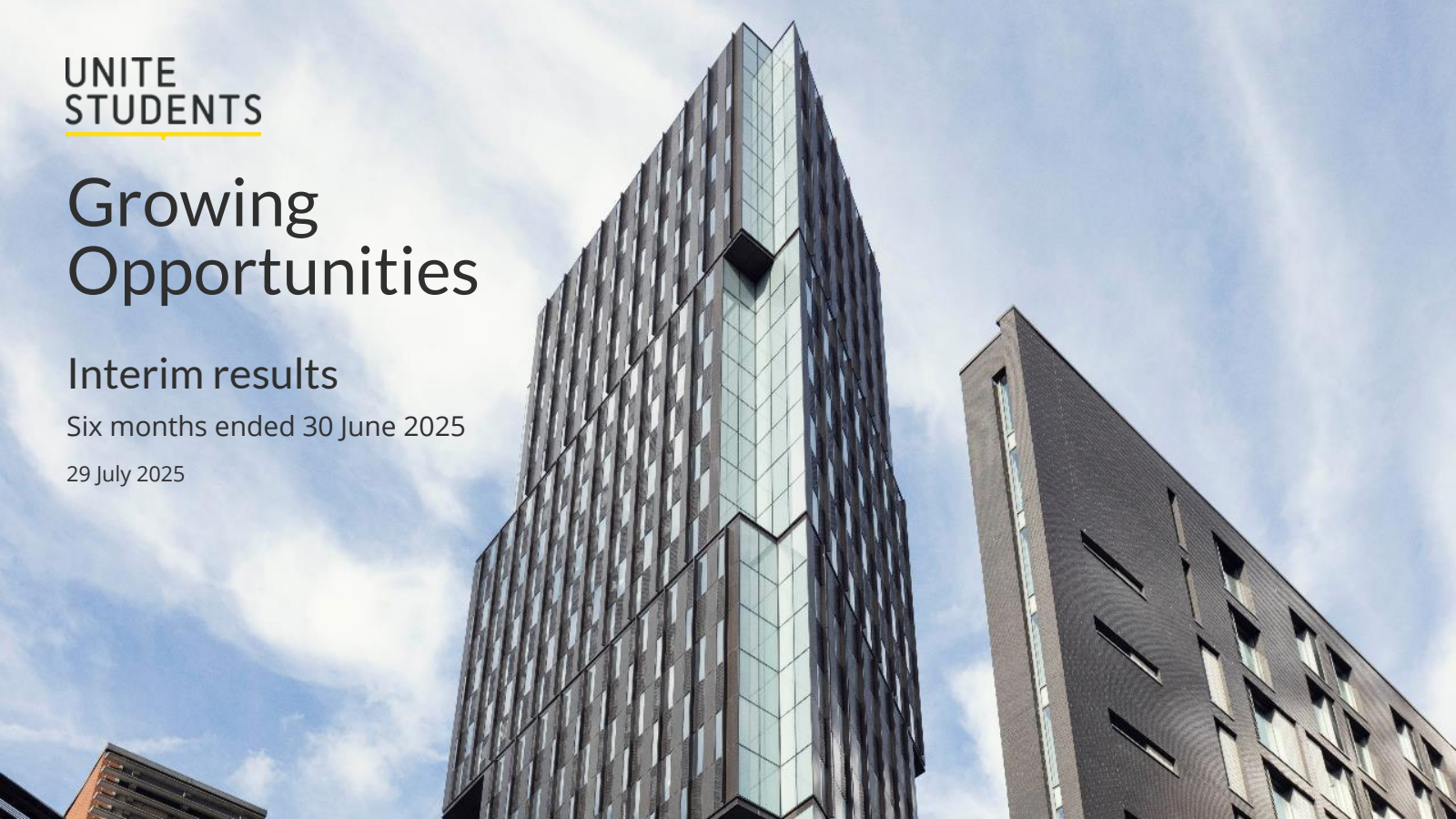 Unite Group's H1 2025 Slide Deck