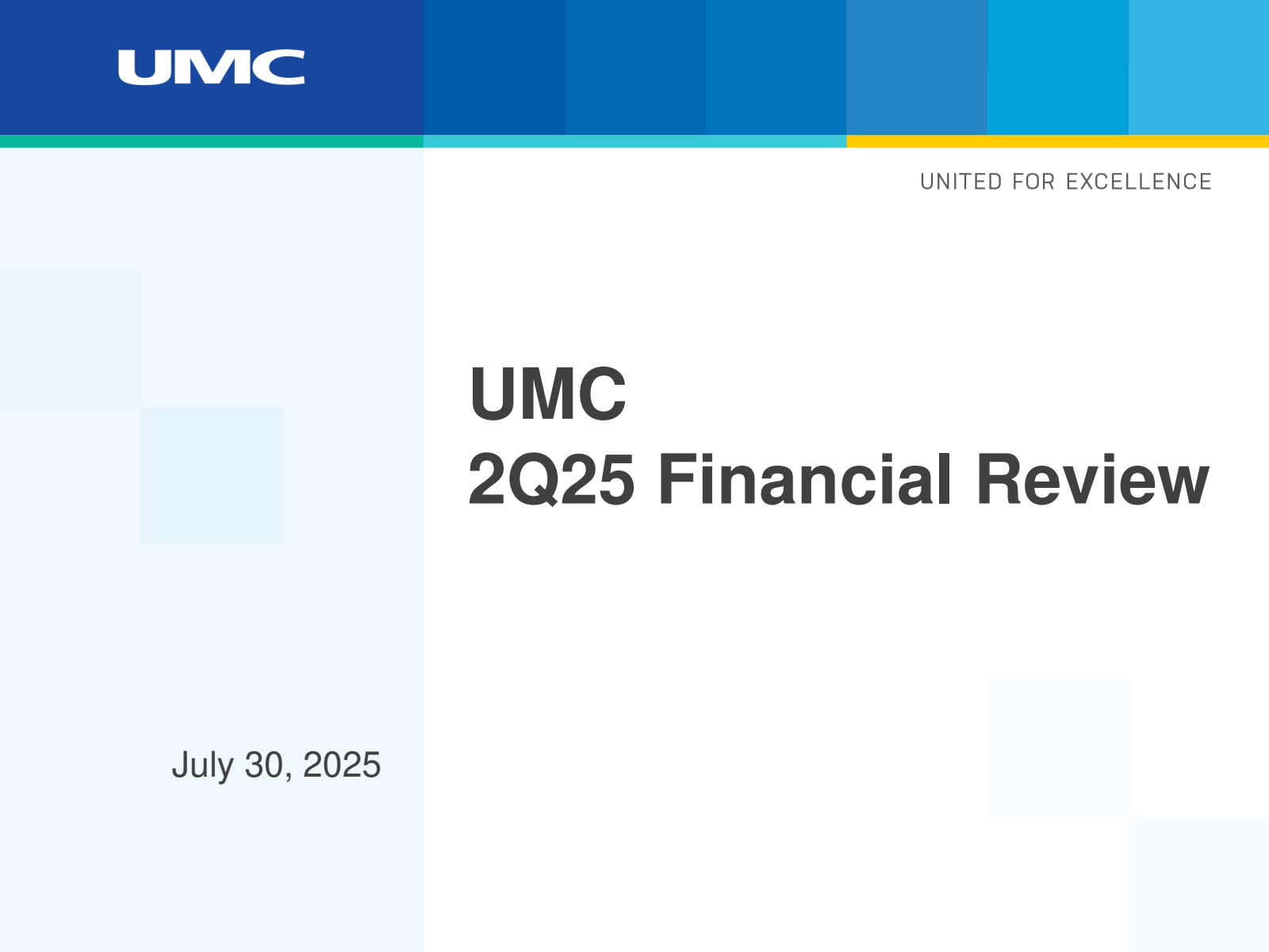 United Microelectronics' Q2 2025 Slide Deck