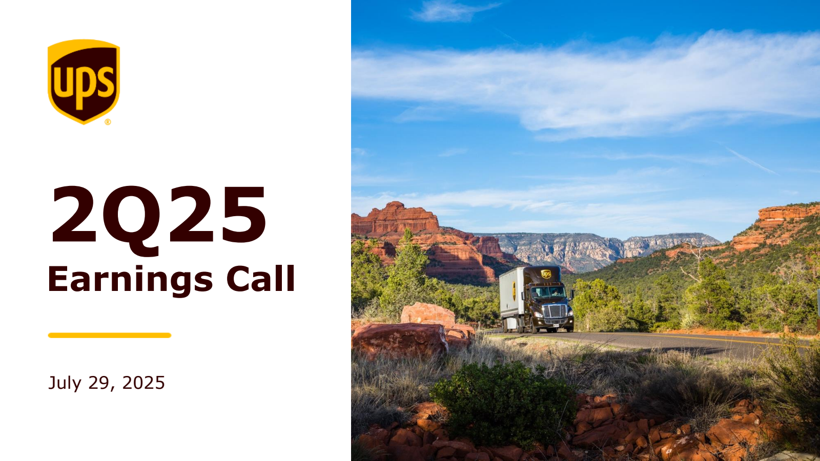 United Parcel Service's Q2 2025 Slide Deck