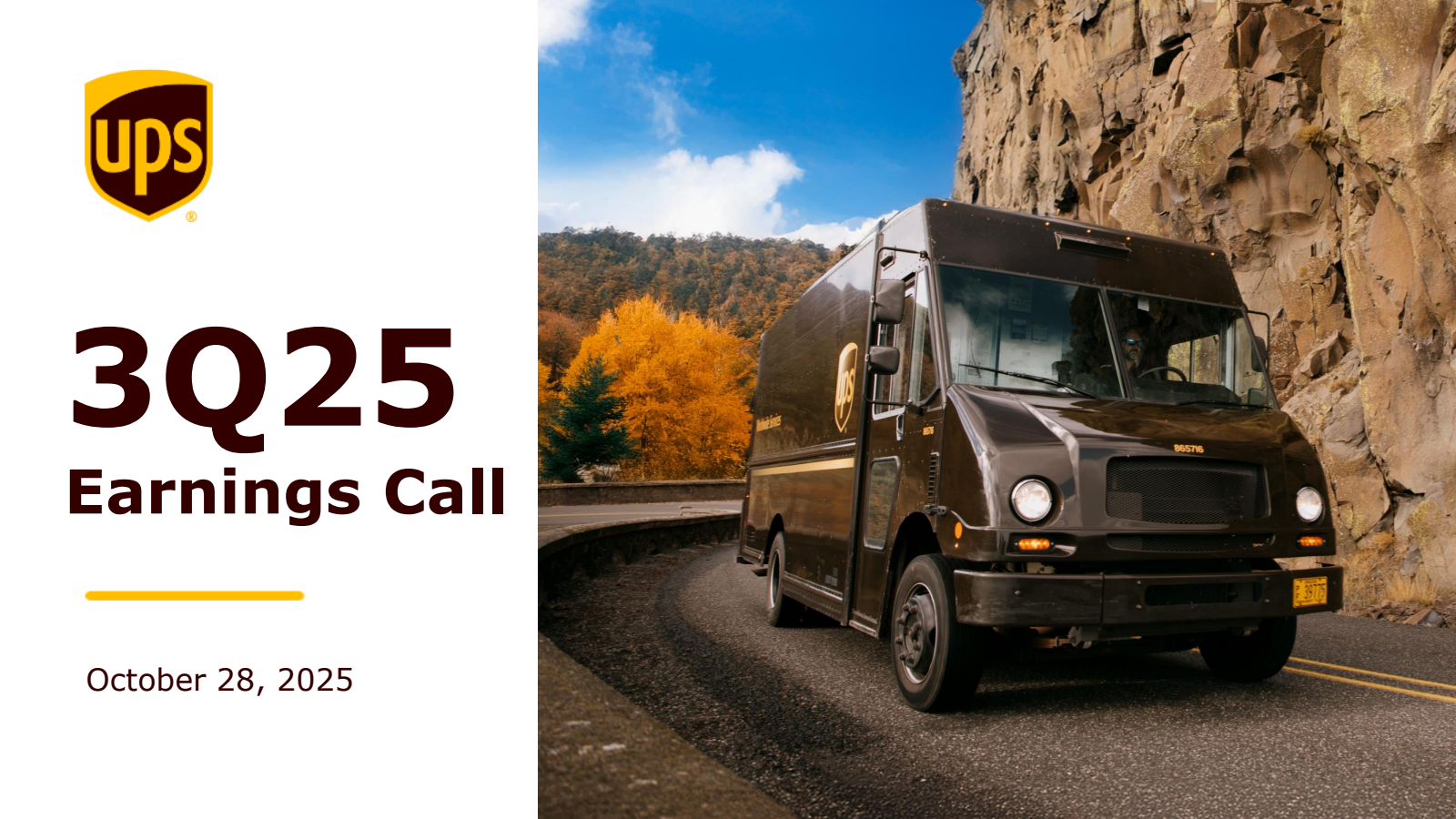 United Parcel Service's Q3 2025 Slide Deck