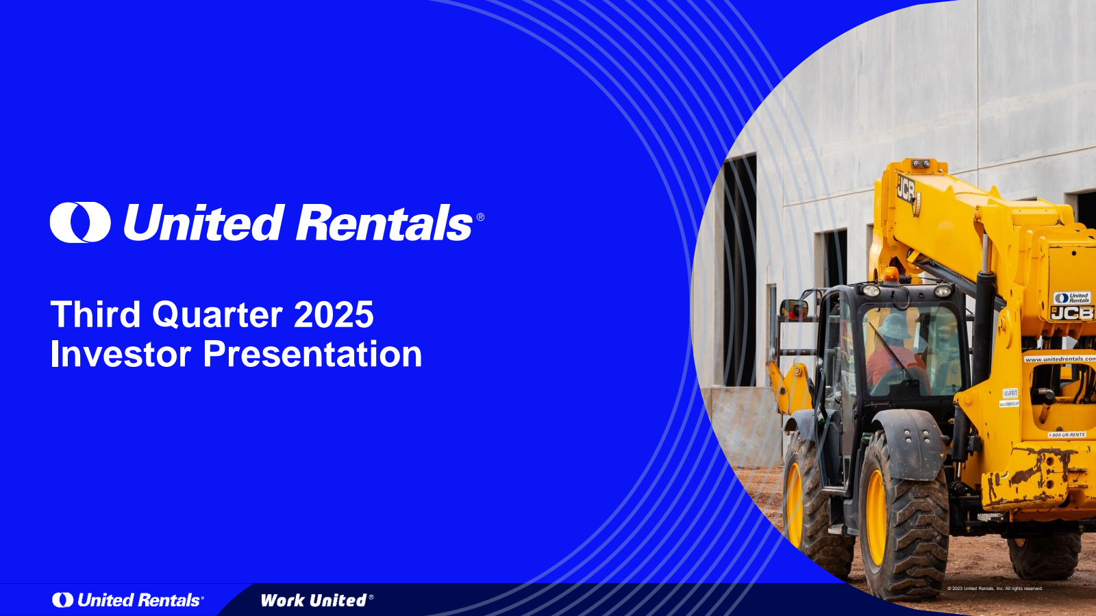 United Rentals' Q3 2025 Slide Deck