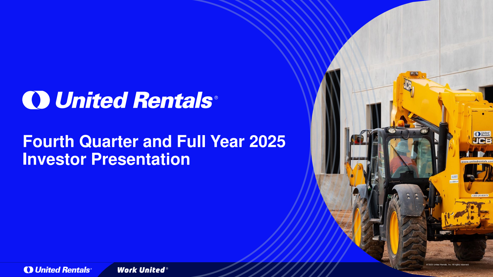 United Rentals' Q4 2025 Slide Deck