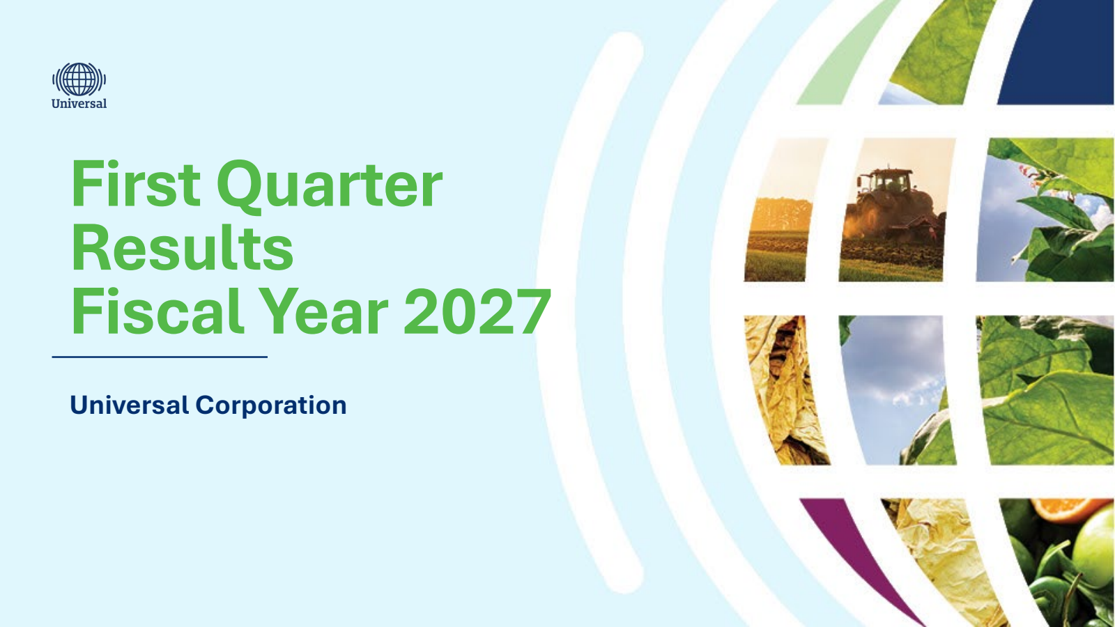 Universal's Q1 2027 Slide Deck