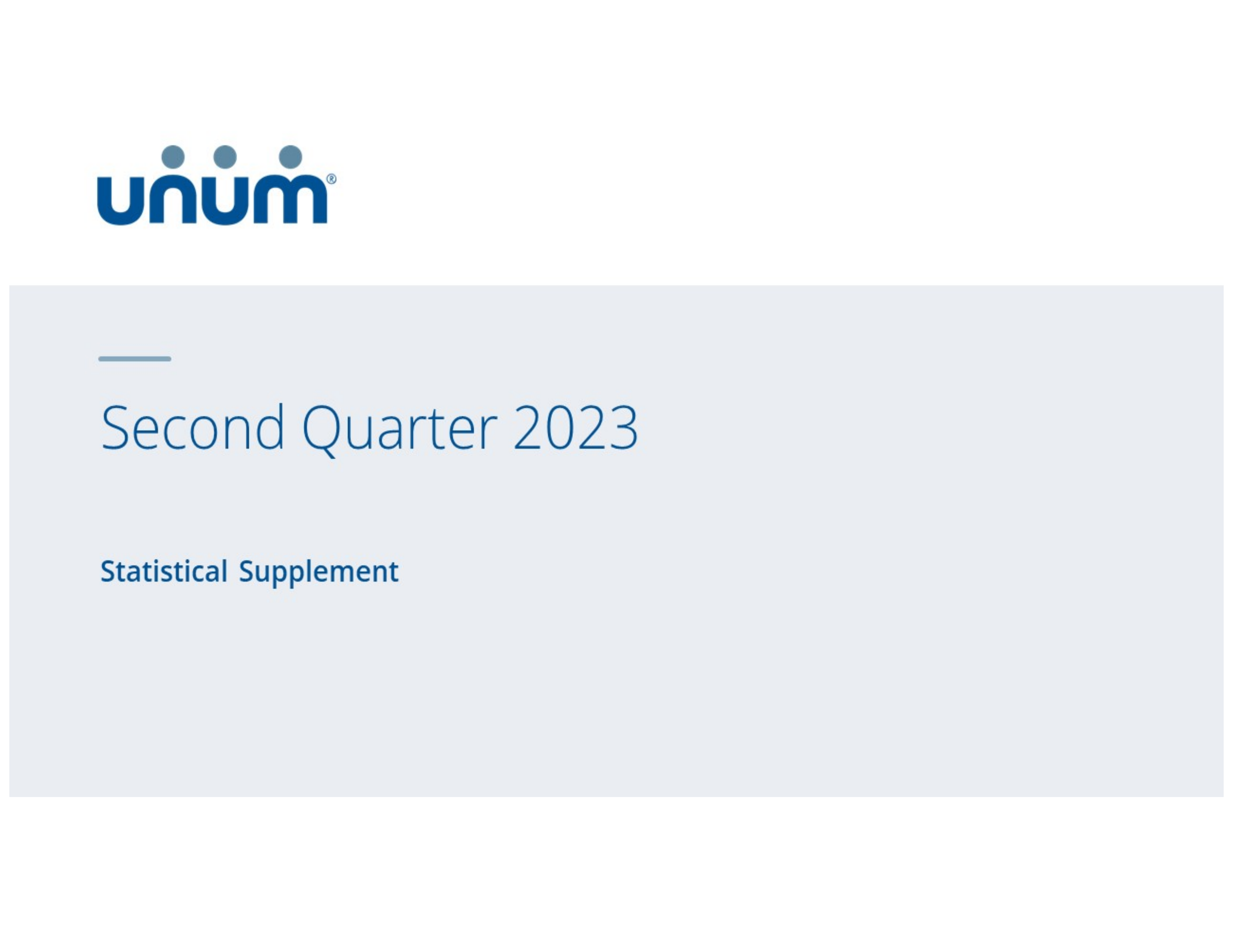 Unum Group's Q2 2023 Slide Deck