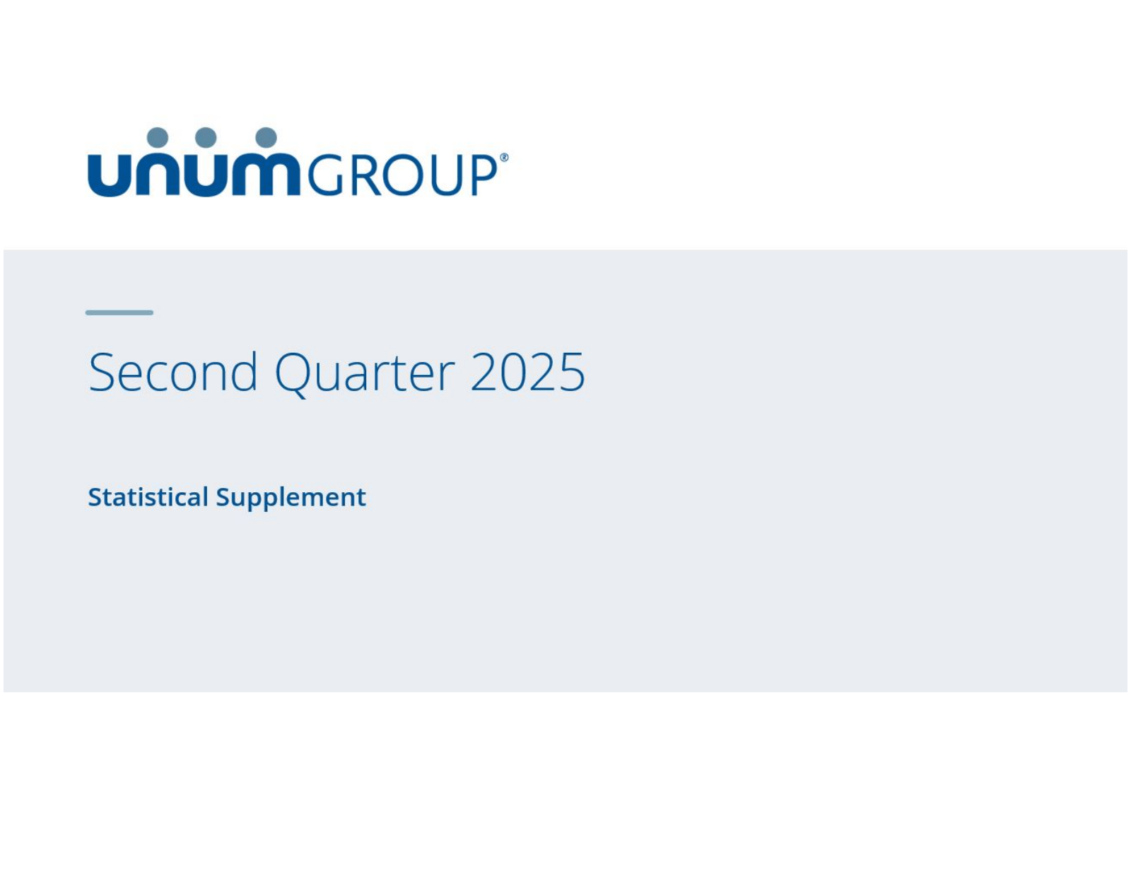 Unum Group's Q2 2025 Slide Deck