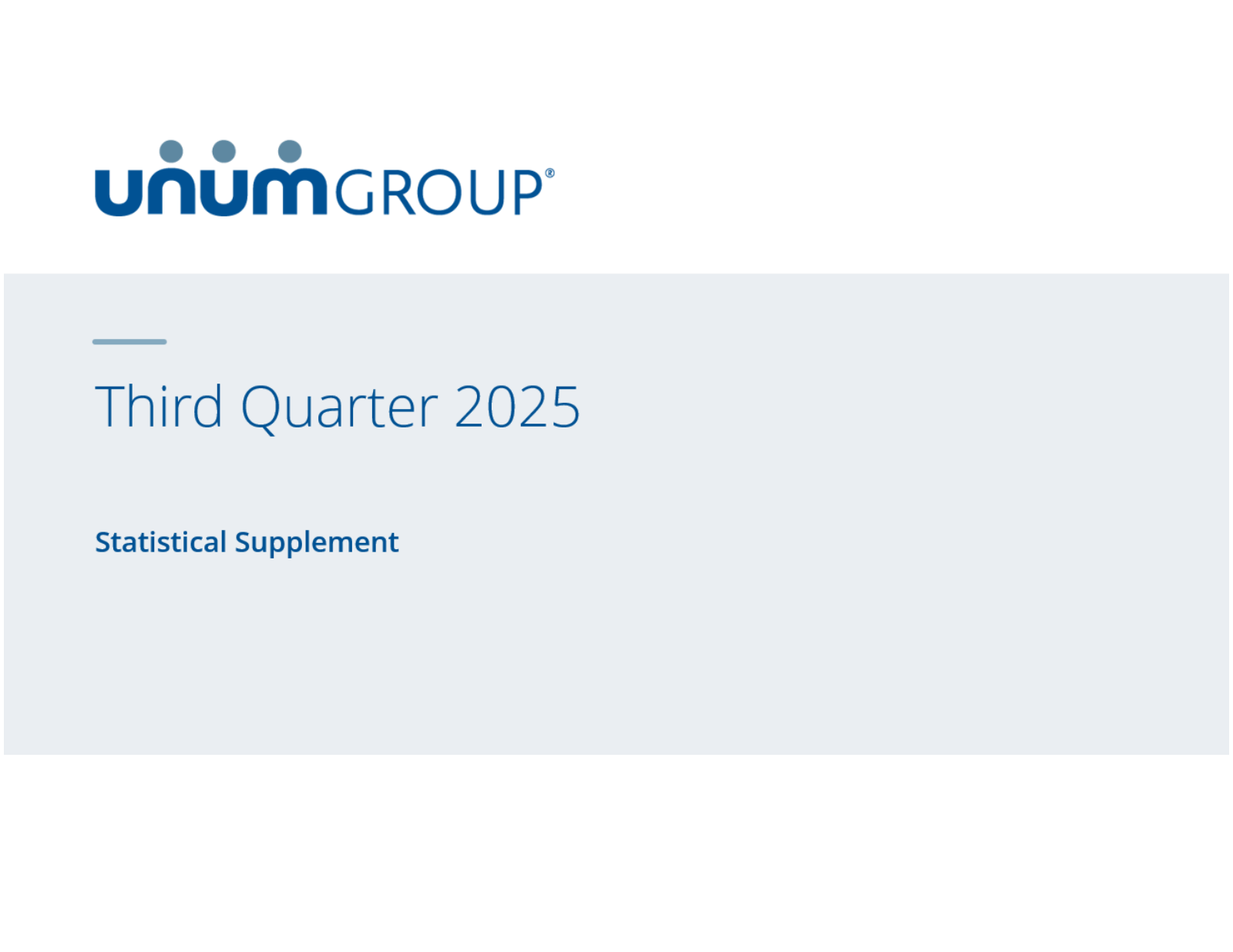 Unum Group's Q3 2025 Slide Deck
