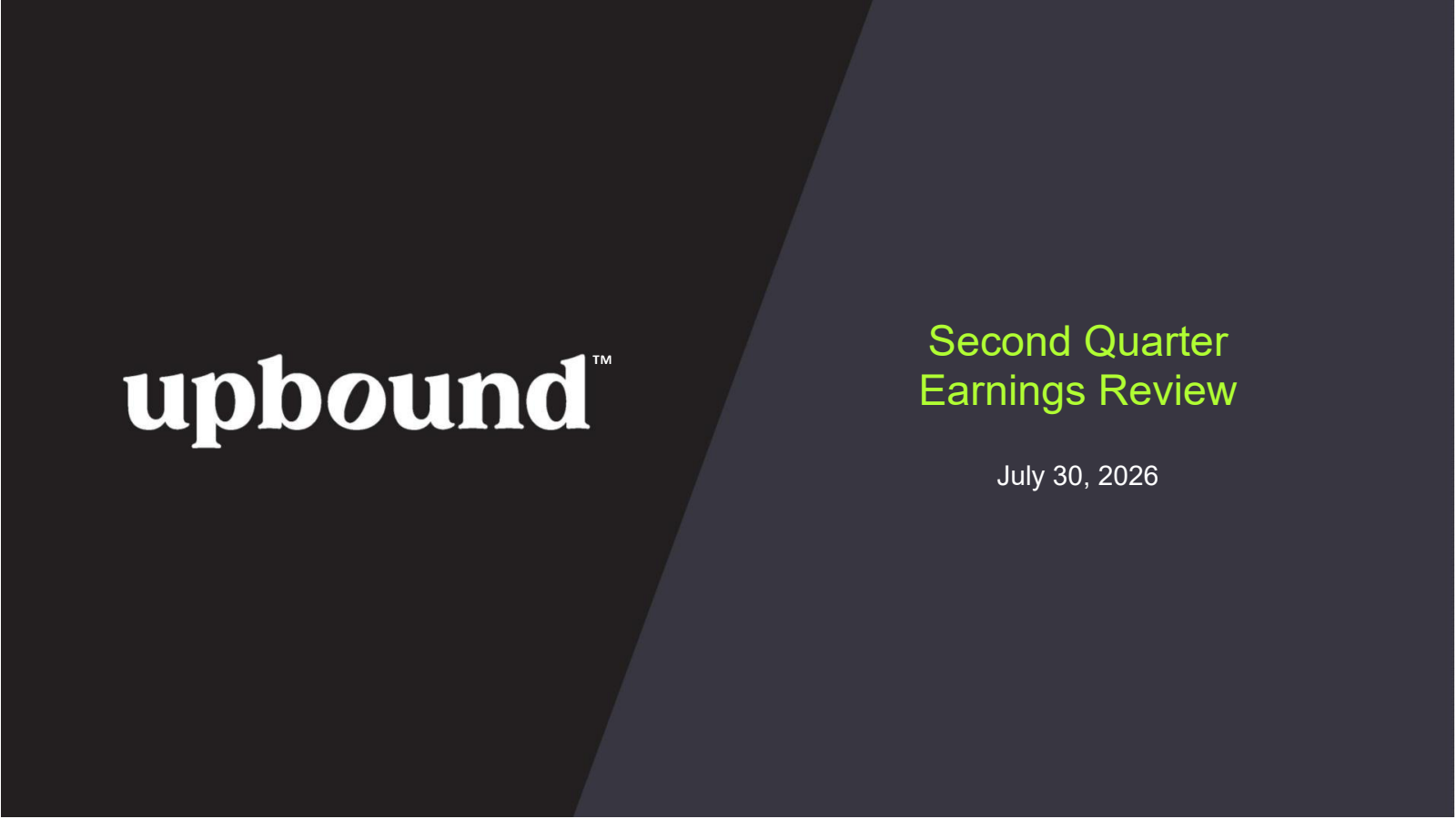 Upbound Group's Q2 2026 Slide Deck