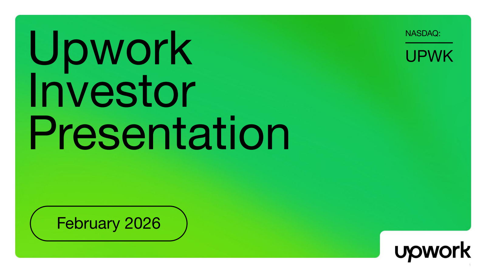 Upwork's Q4 2025 Slide Deck