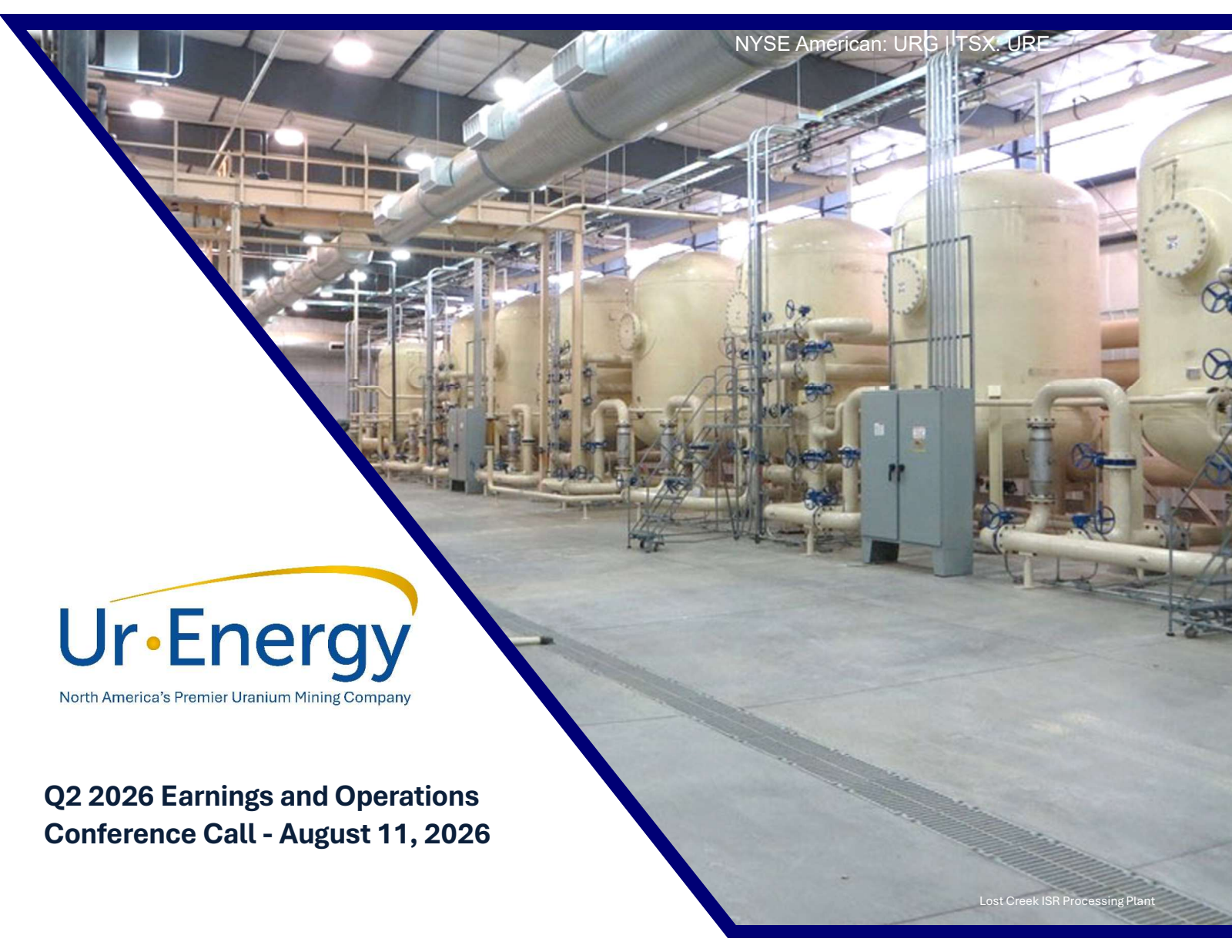 Ur Energy's Q2 2026 Slide Deck