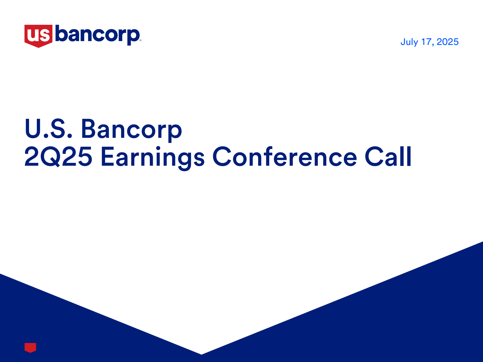 U.S. Bancorp's Q2 2025 Slide Deck