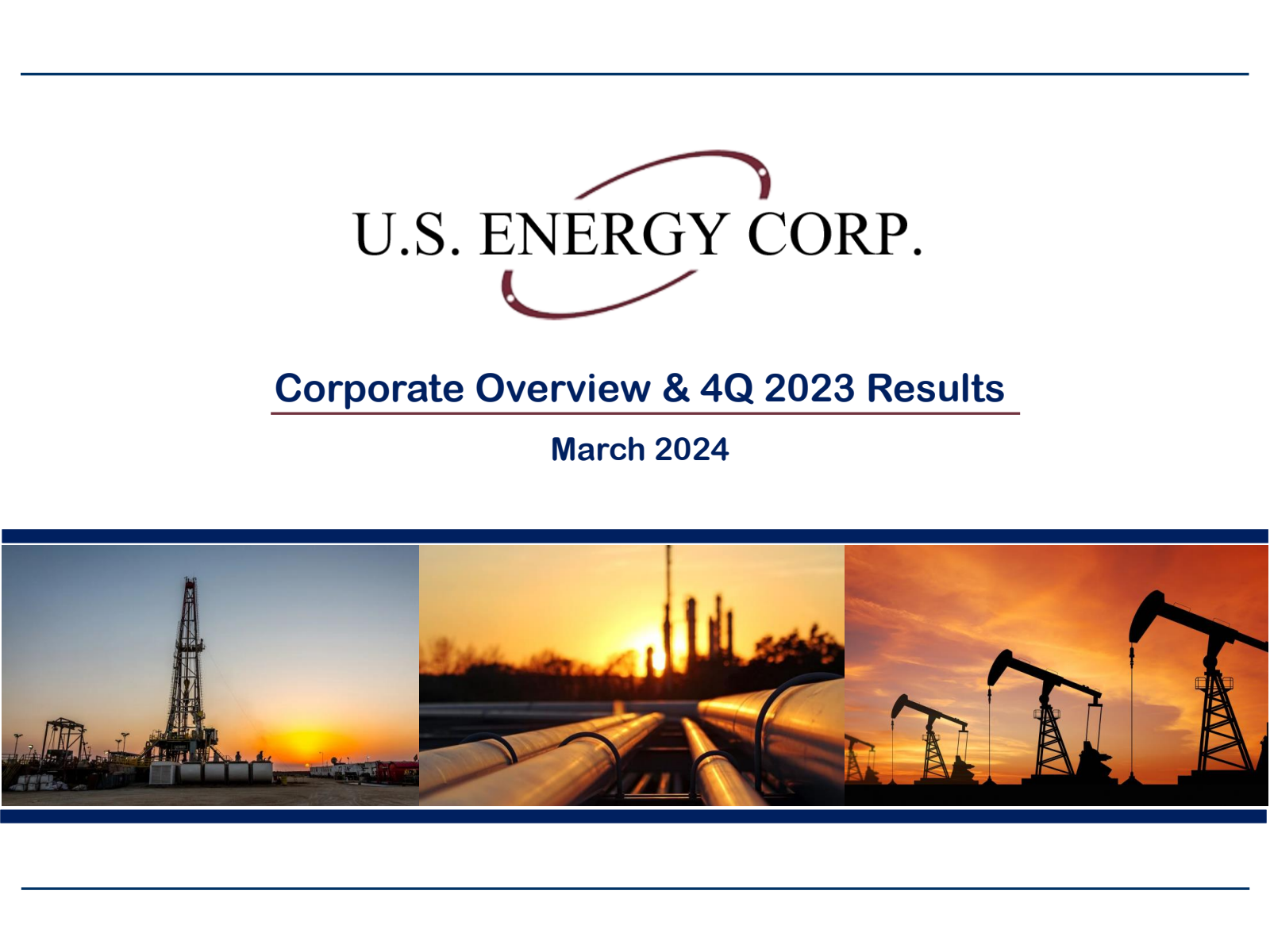 U.S. Energy's Q4 2023 Slide Deck