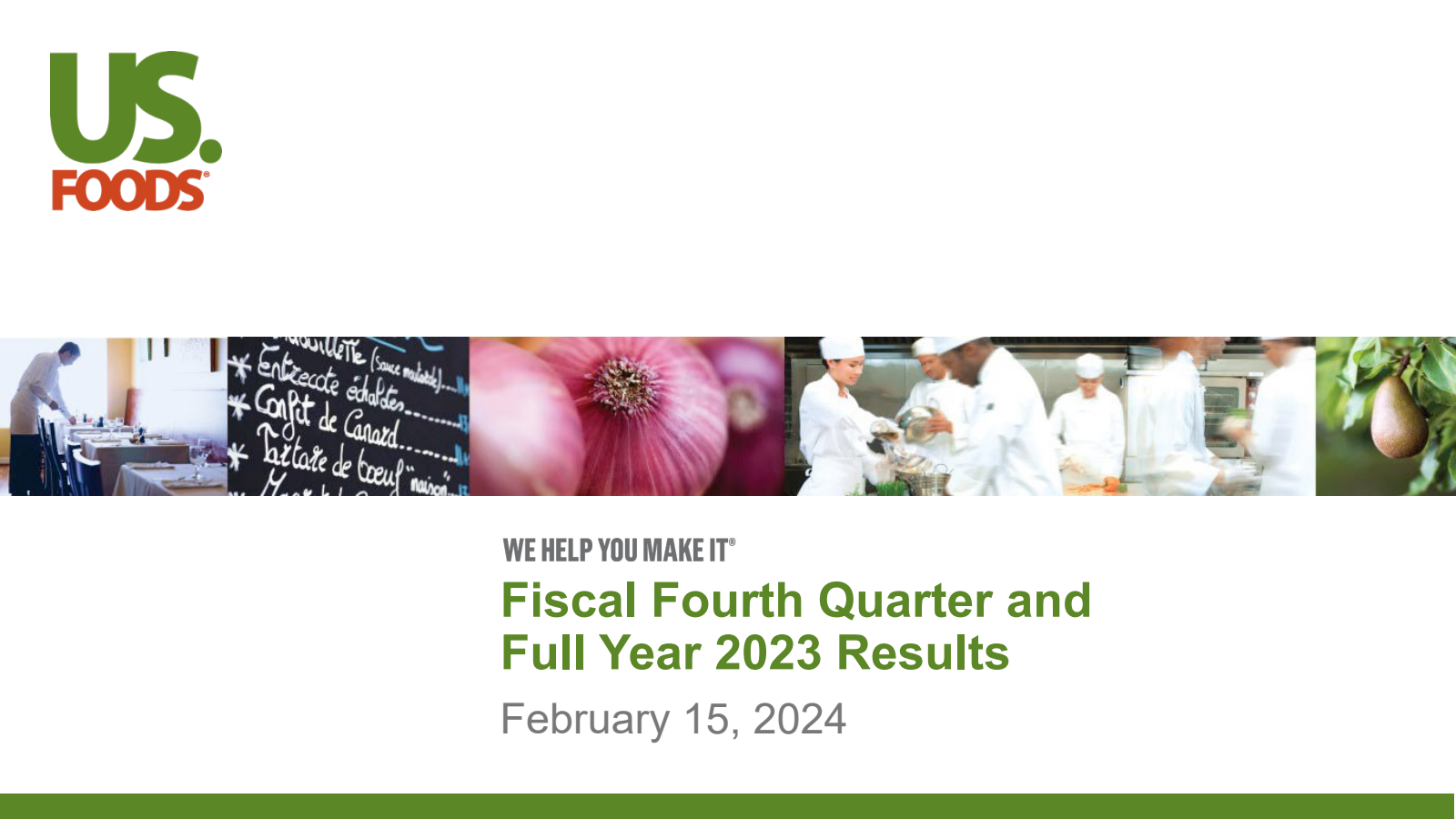 US Foods' Q4 2023 Slide Deck