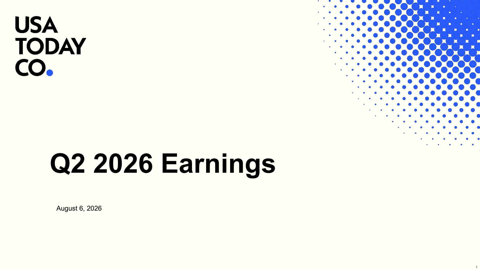 USA Today's Q2 2026 Slide Deck