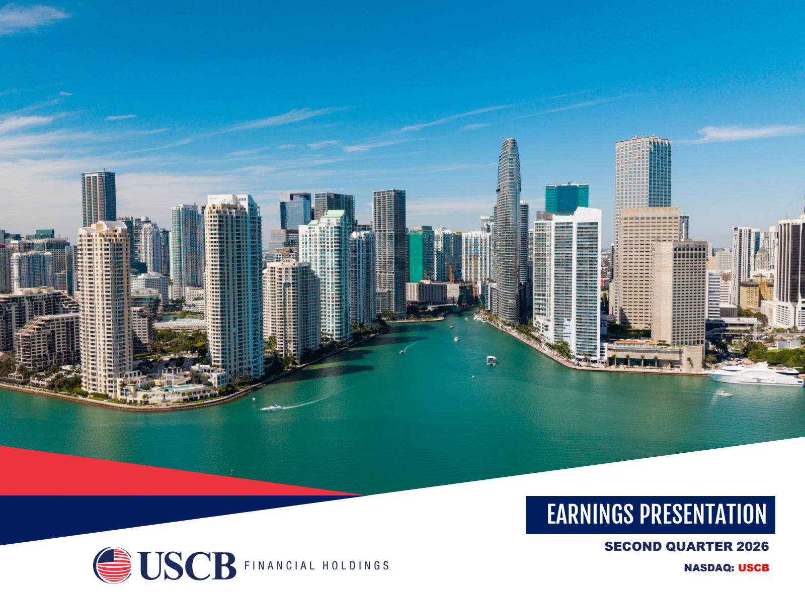USCB Financial's Q2 2026 Slide Deck