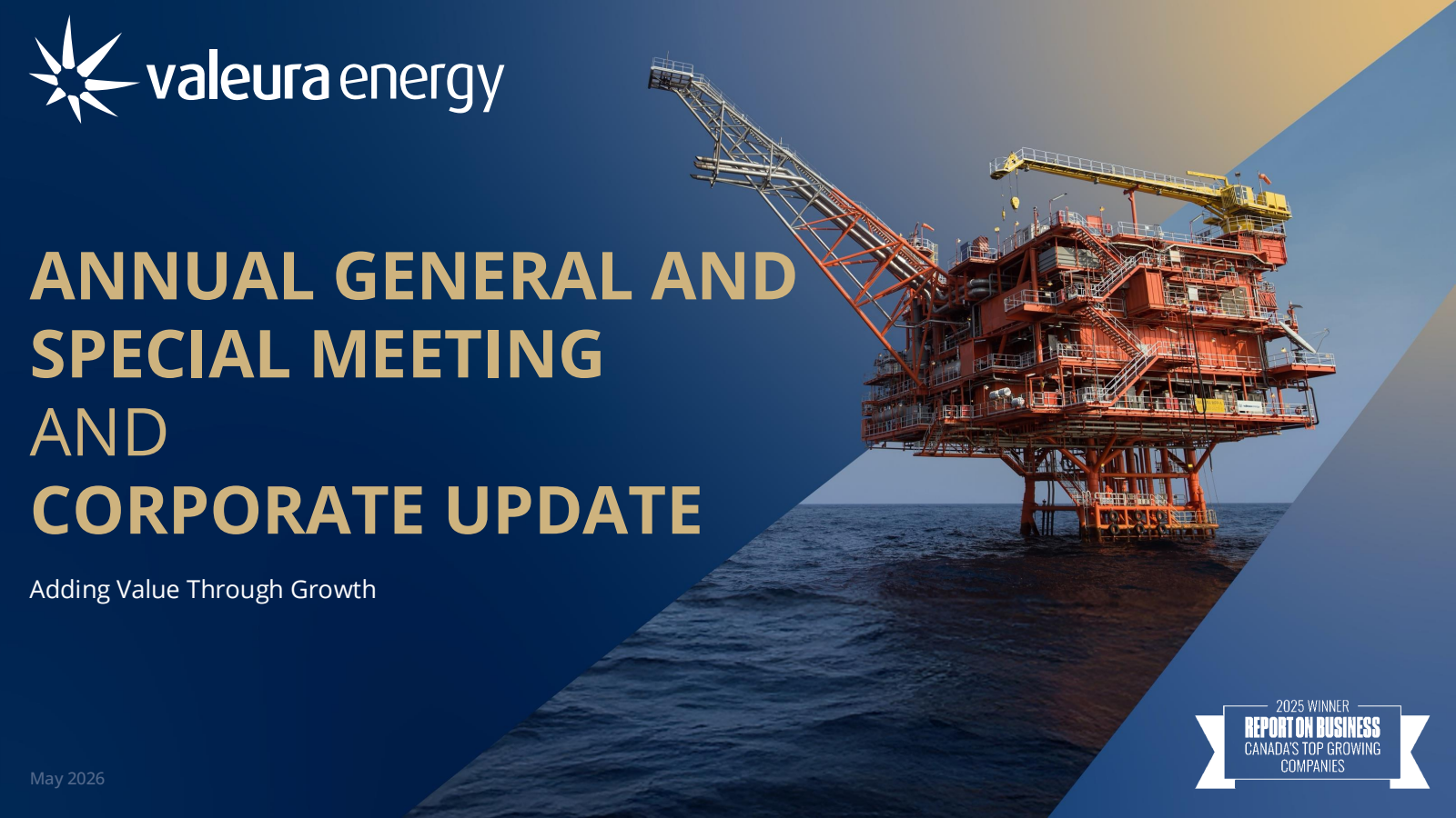 Valeura Energy's Q1 & AGM 2026 Slide Deck