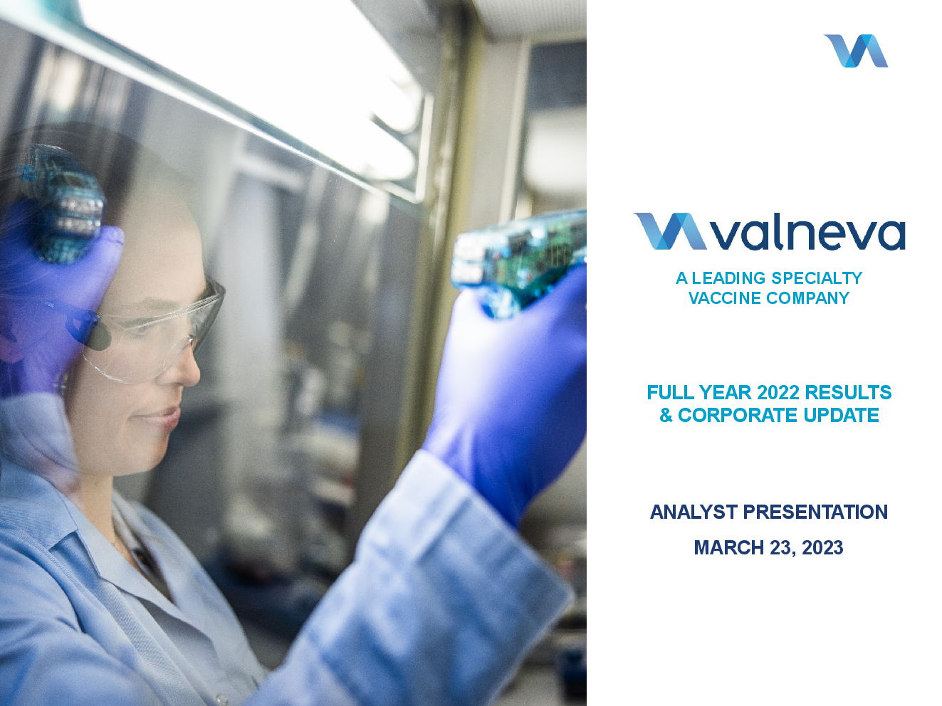VALN Q4 2022 Earnings Report on 3/23/2023