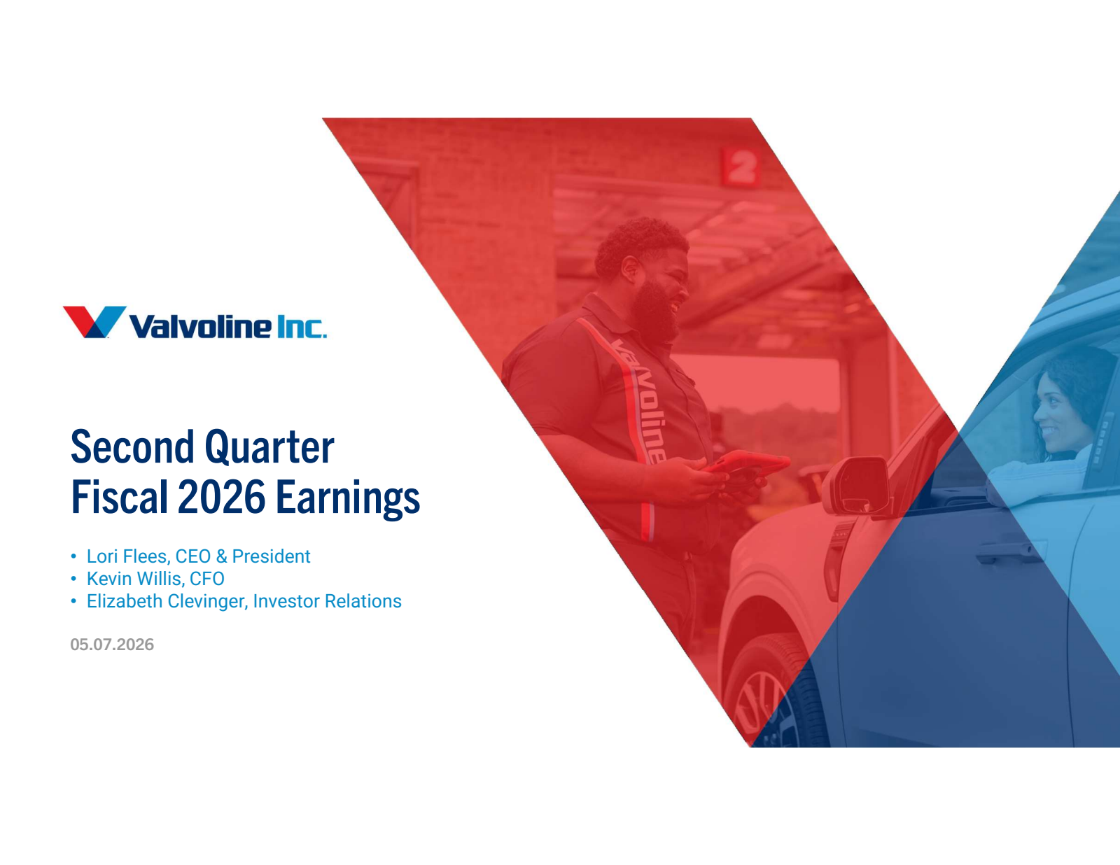 Valvoline's Q2 2026 Slide Deck