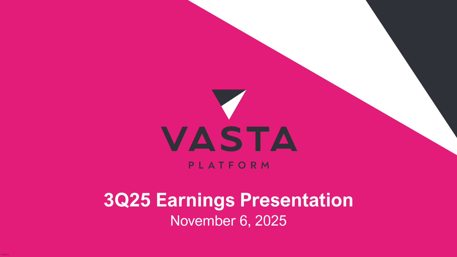 Vasta Platform's Q3 2025 Slide Deck