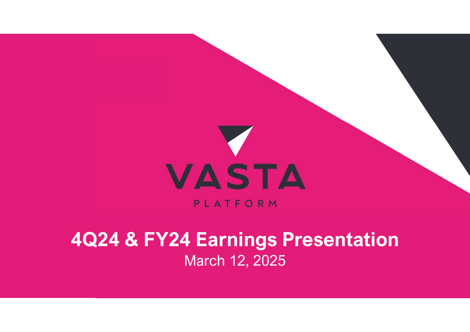 Vasta Platform's Q4 2024 Slide Deck