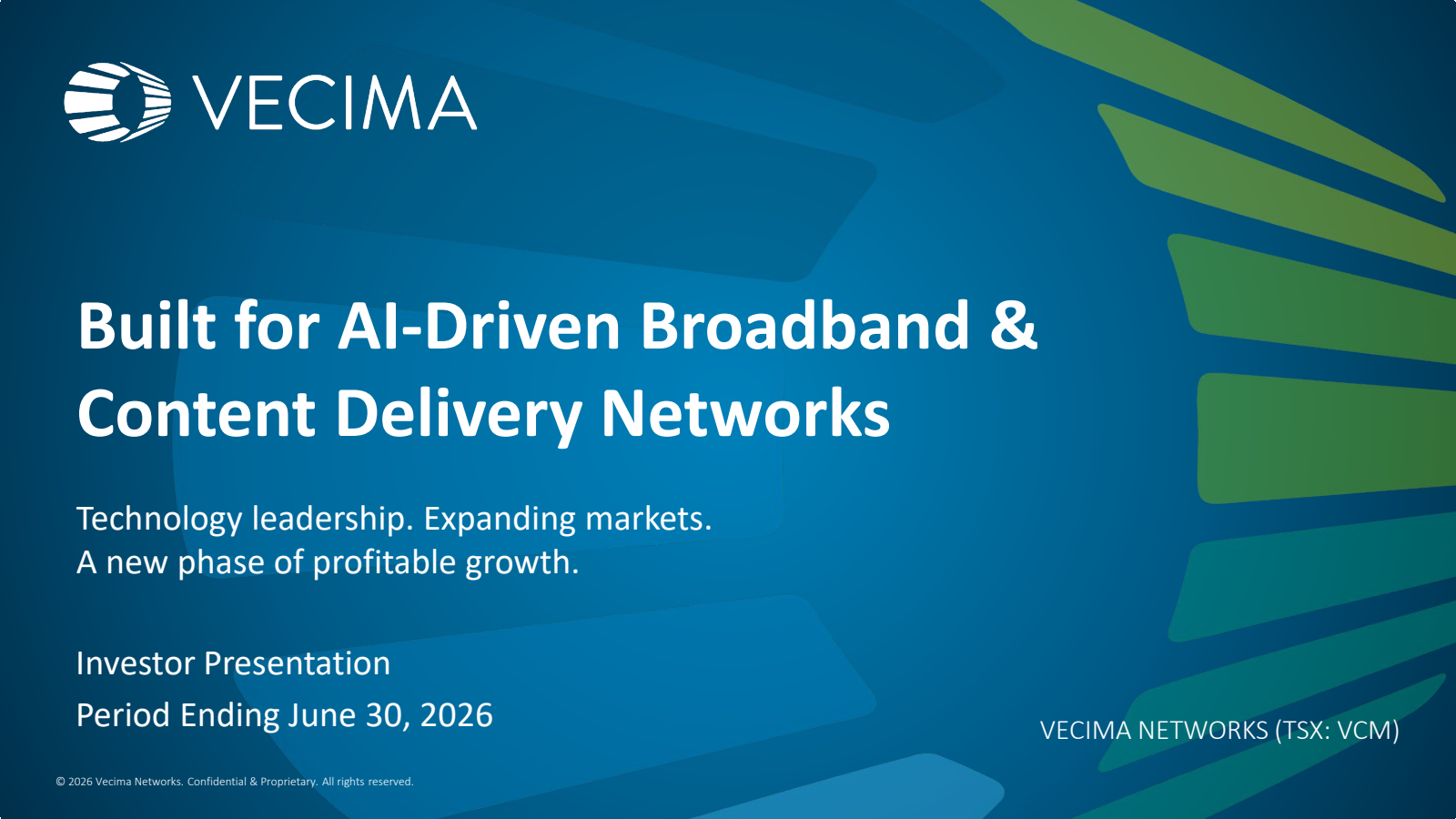 Vecima Networks' Q4 2026 Slide Deck