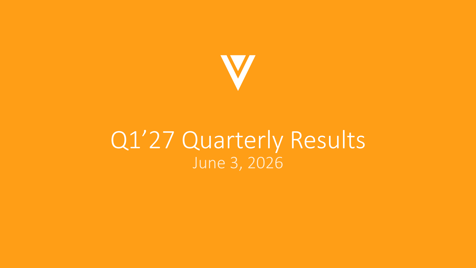 Veeva Systems' Q1 2027 Slide Deck