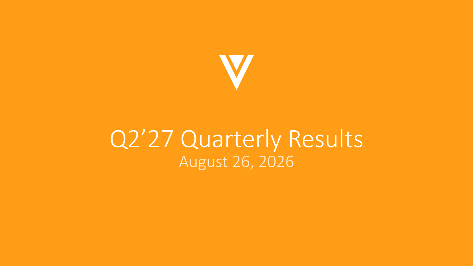 Veeva Systems' Q2 2027 Slide Deck