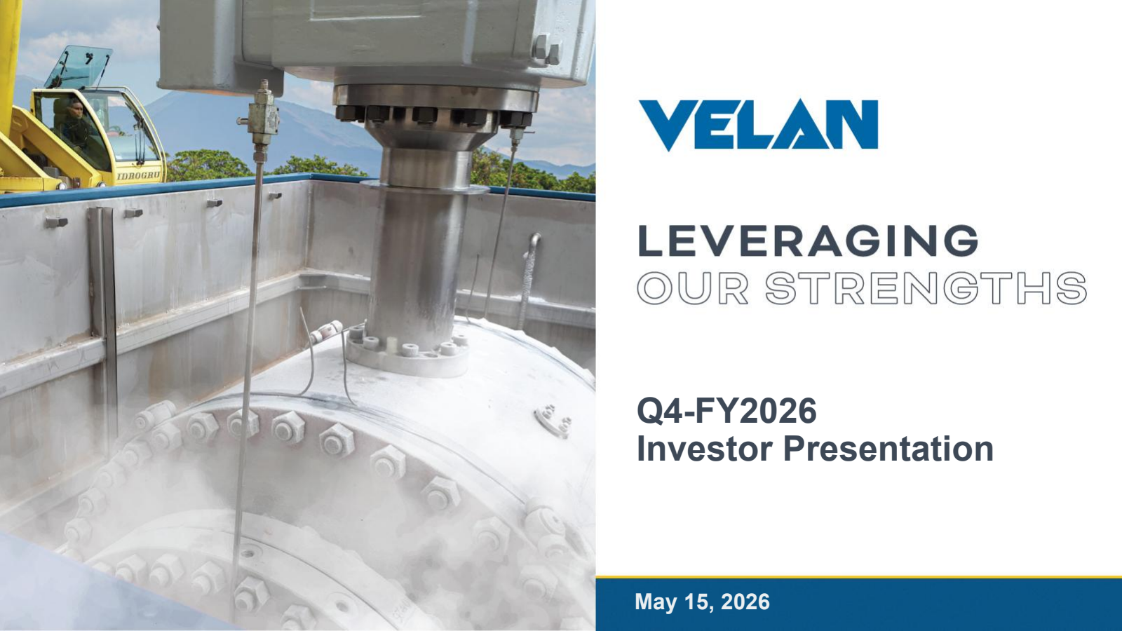 Velan's Q4 2026 Slide Deck