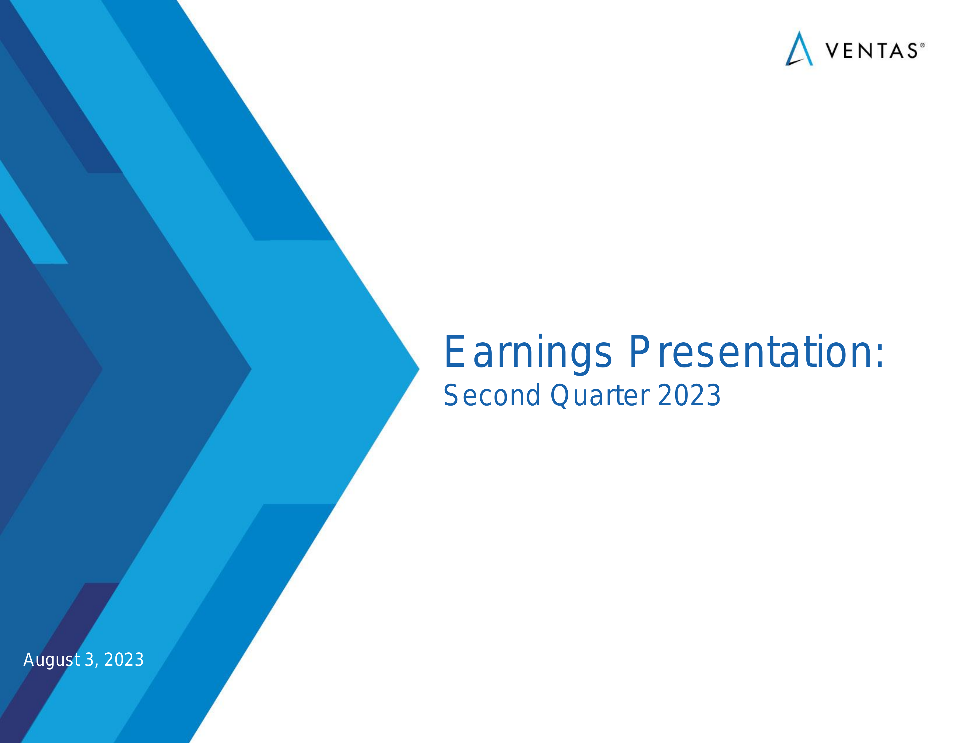 VTR Q2 2023 Earnings Report on 8/3/2023