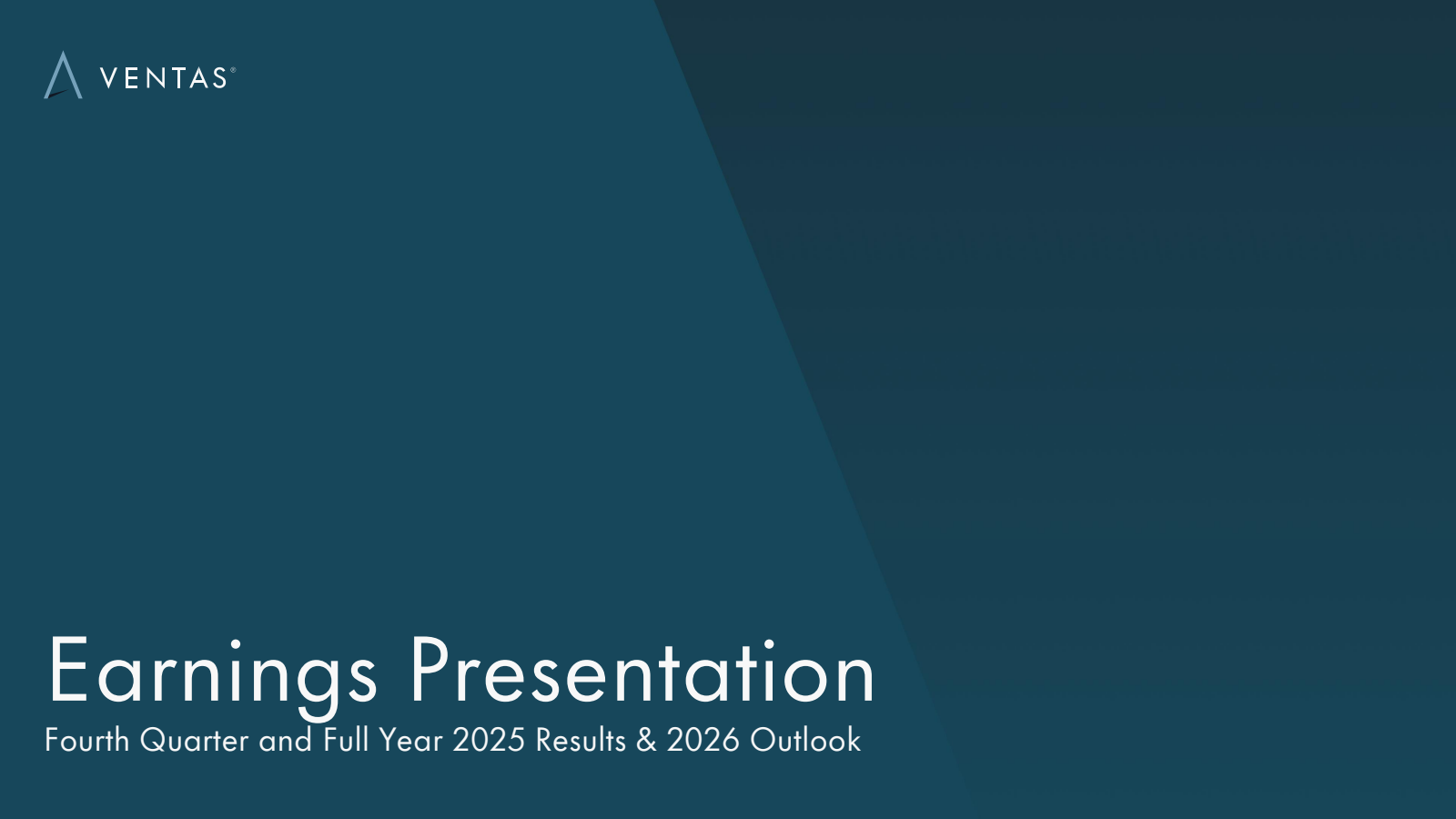 Ventas' Q4 2025 Slide Deck