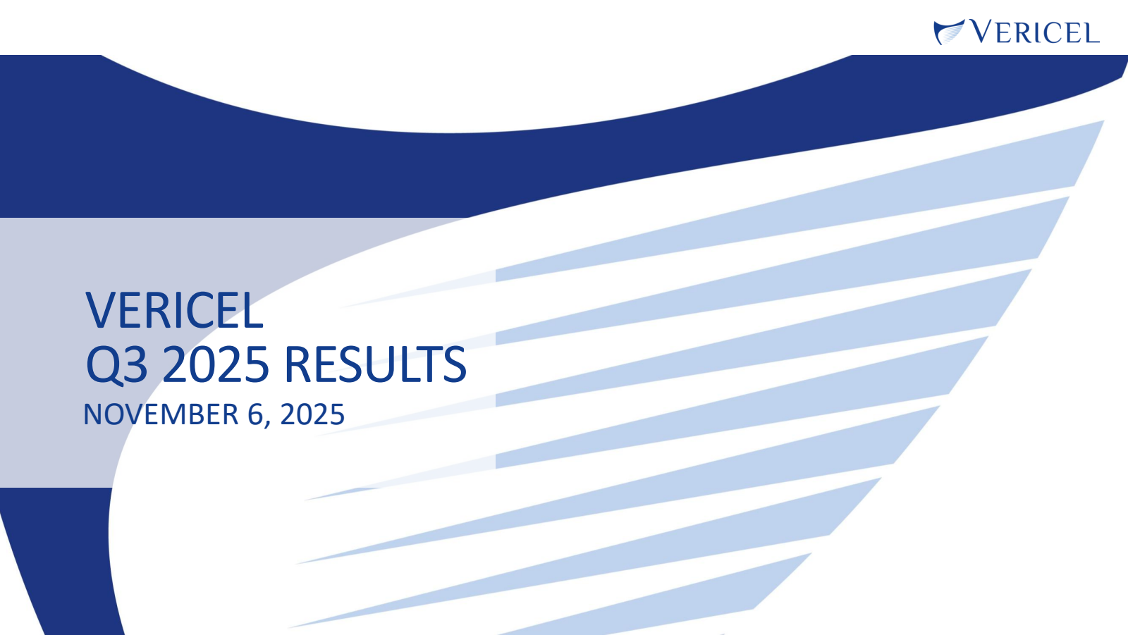 Vericel's Q3 2025 Slide Deck