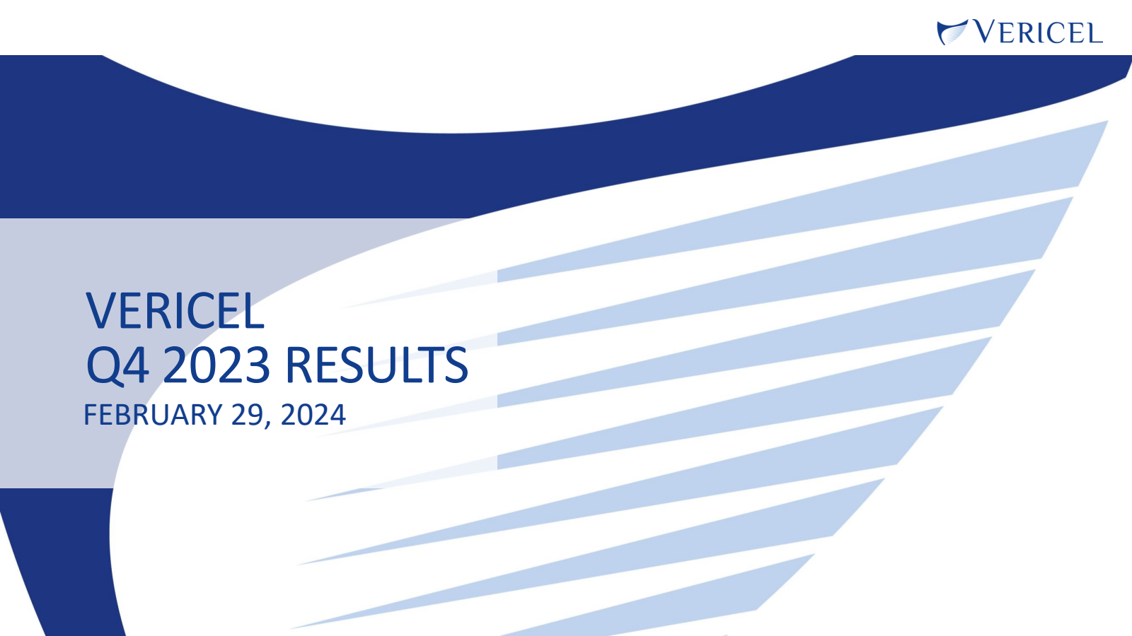 Vericel's Q4 2023 Slide Deck