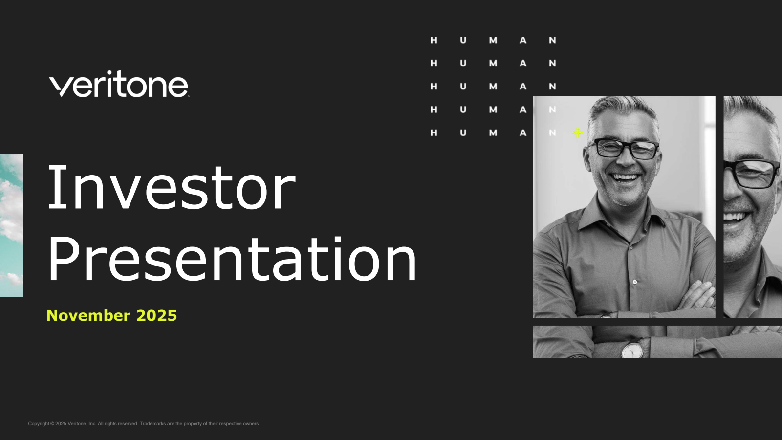 Veritone's Q3 2025 Slide Deck