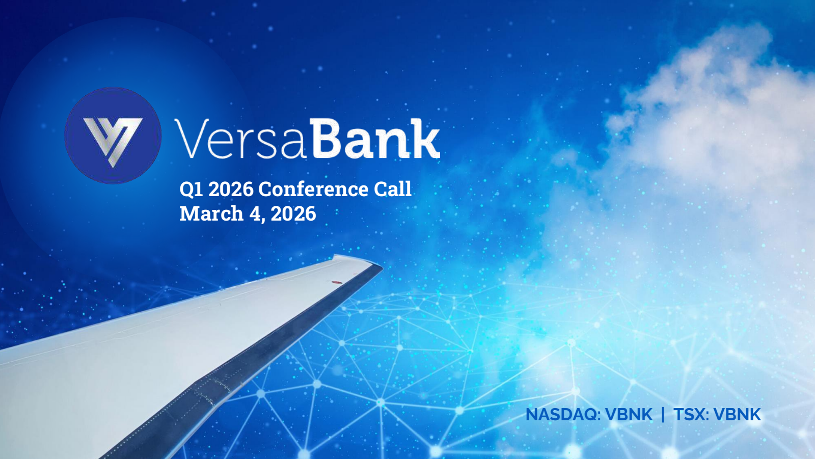 VersaBank's Q1 2026 Slide Deck