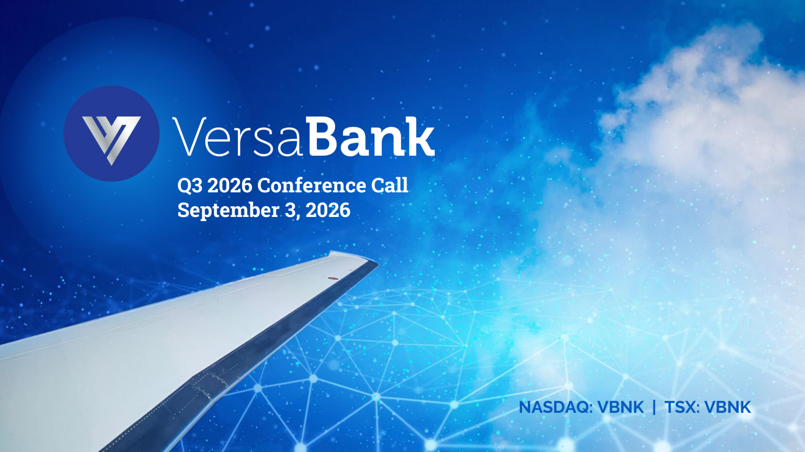 VersaBank's Q3 2026 Slide Deck