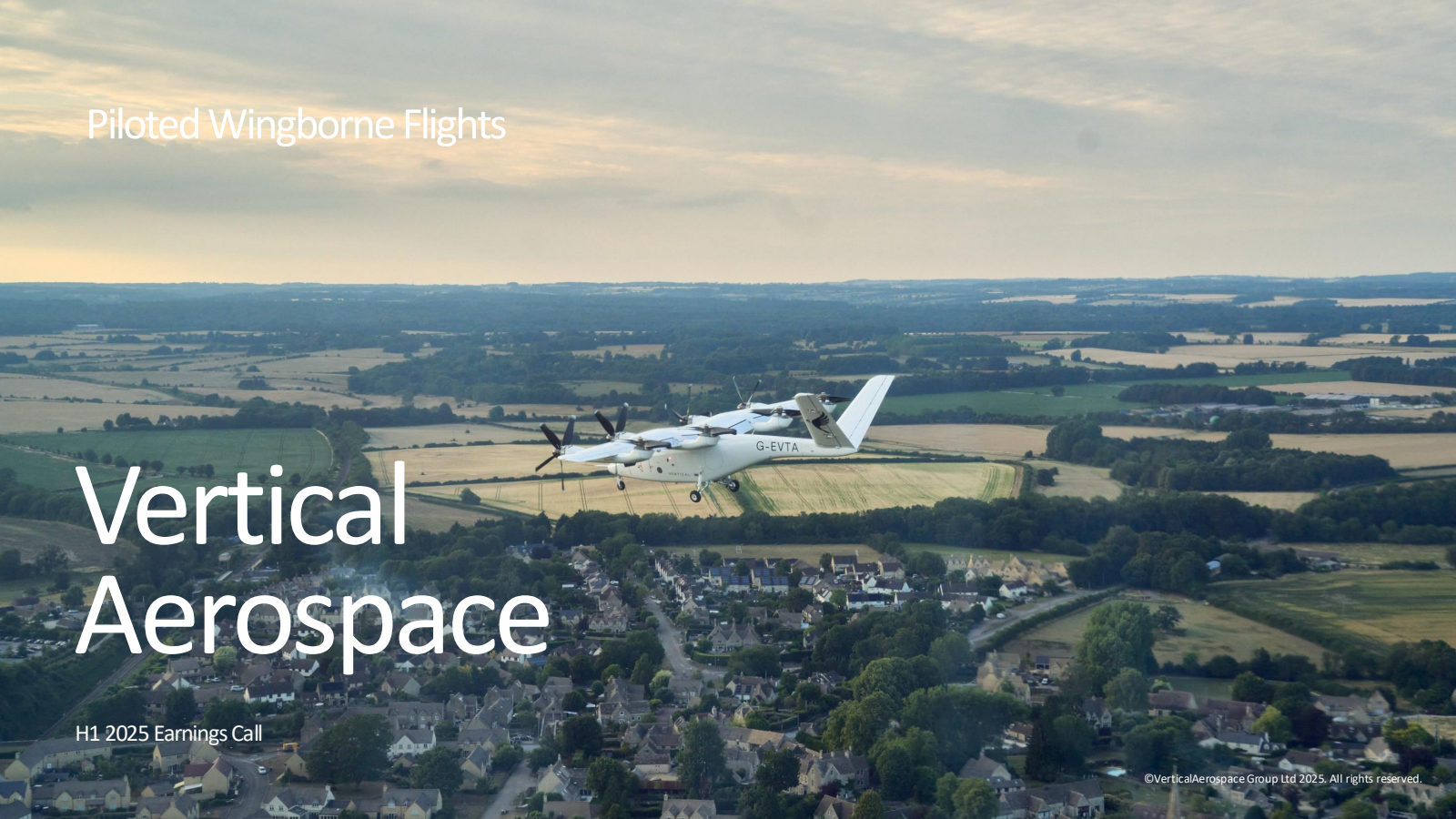 Vertical Aerospace's Q2 2025 Slide Deck