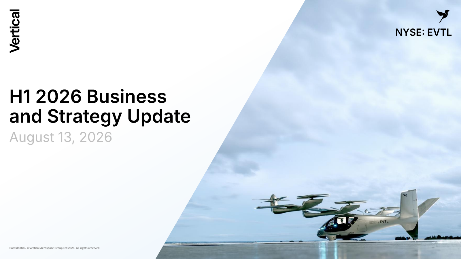 Vertical Aerospace's Q2 2026 Slide Deck