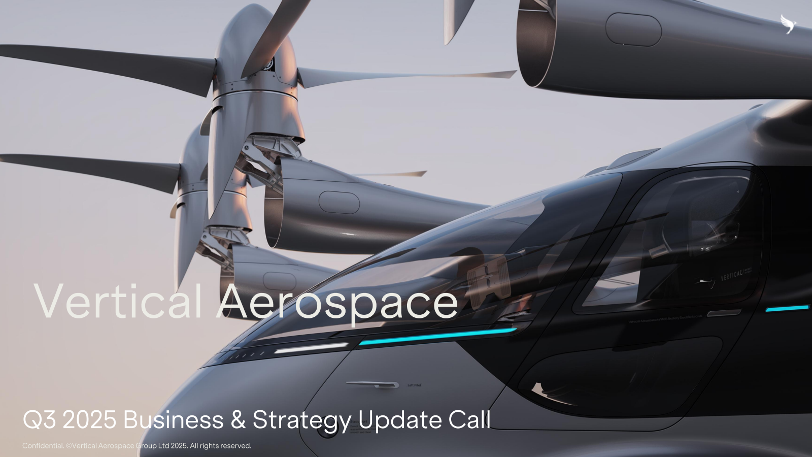 Vertical Aerospace's Q3 2025 Slide Deck