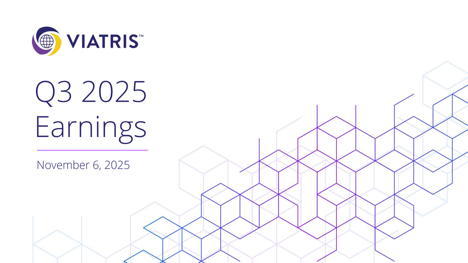 Viatris' Q3 2025 Slide Deck