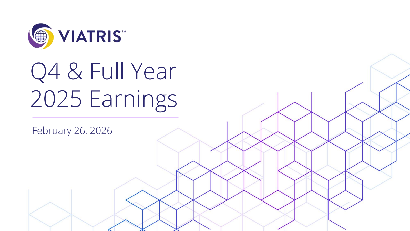 Viatris' Q4 2025 Slide Deck
