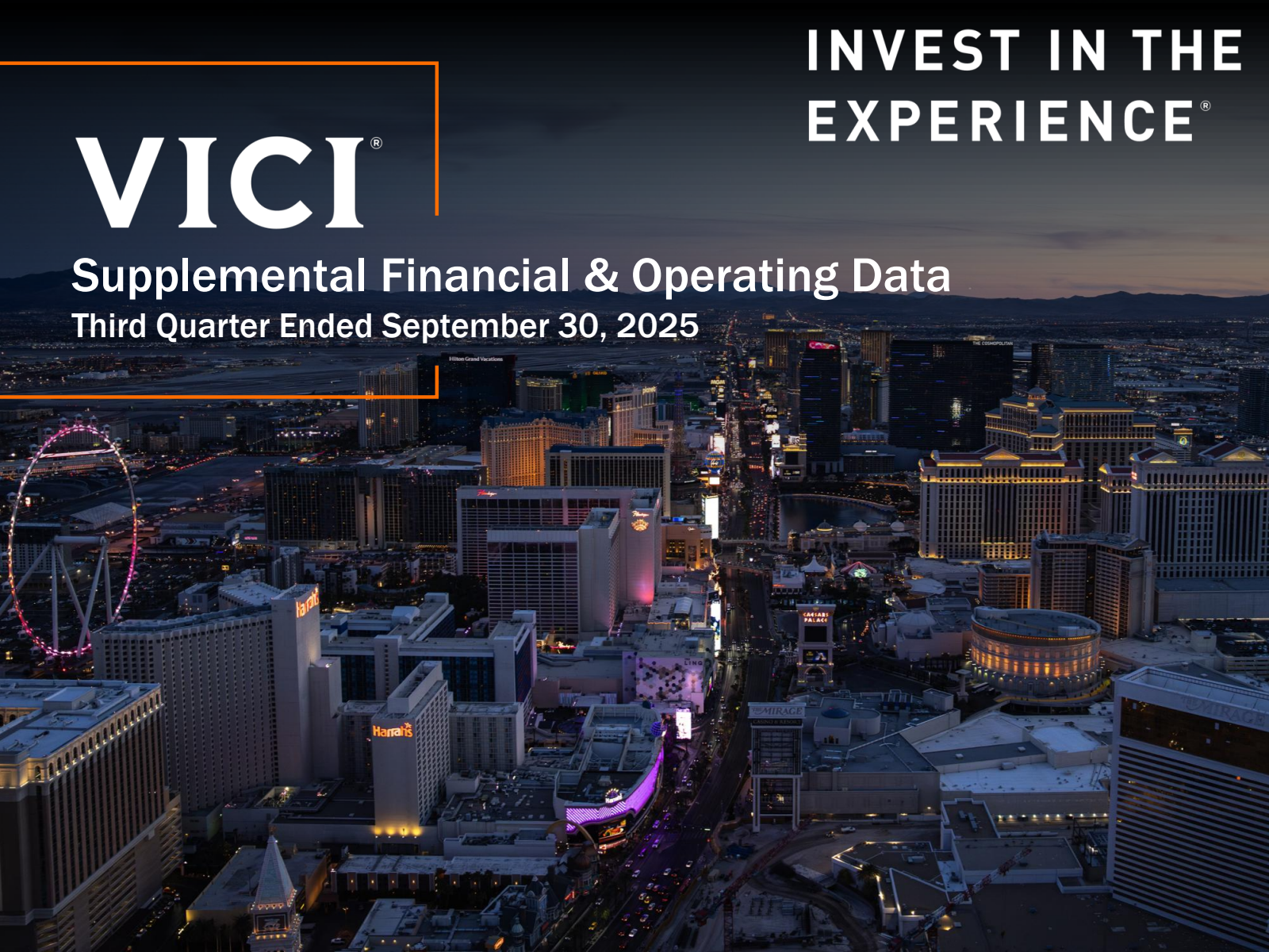 VICI Properties' Q3 2025 Slide Deck
