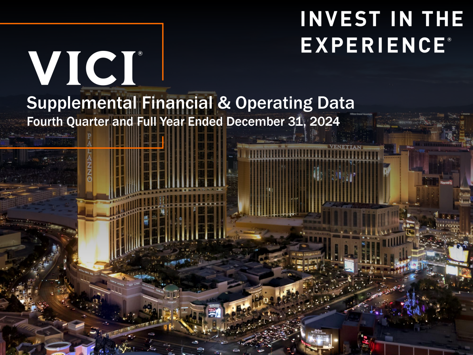 VICI Properties' Q4 2024 Slide Deck