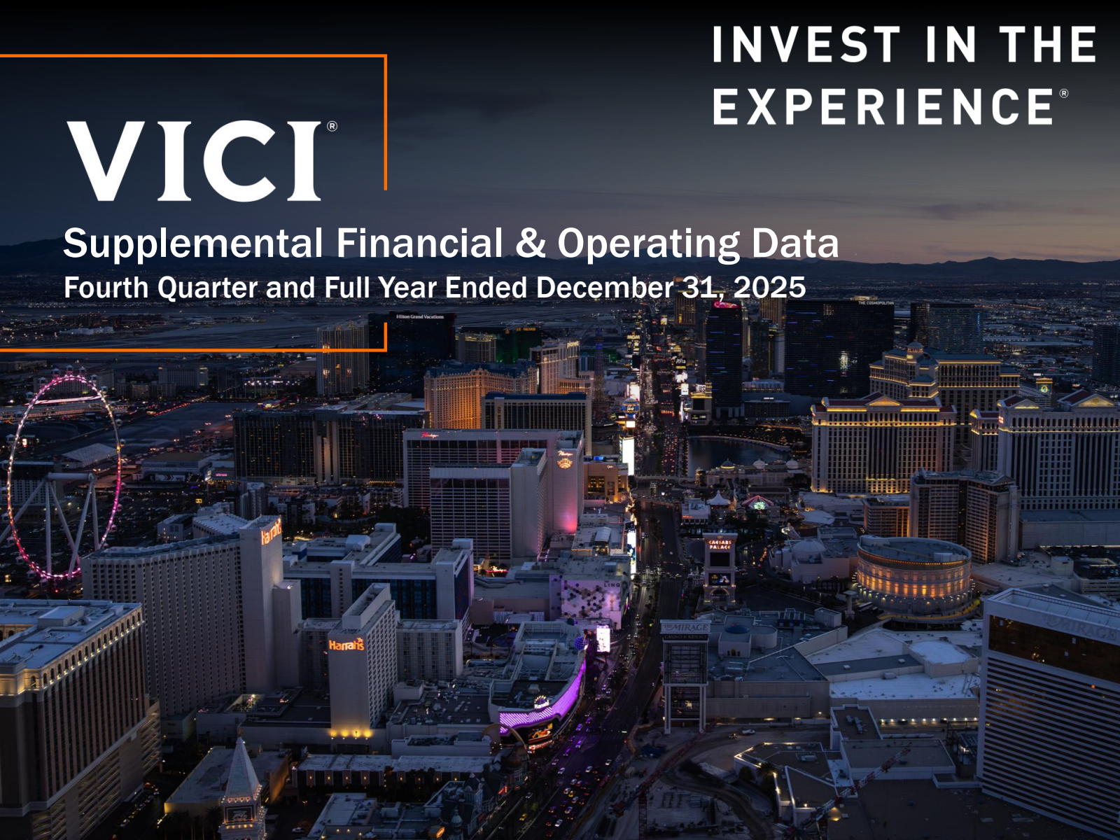 VICI Properties' Q4 2025 Slide Deck