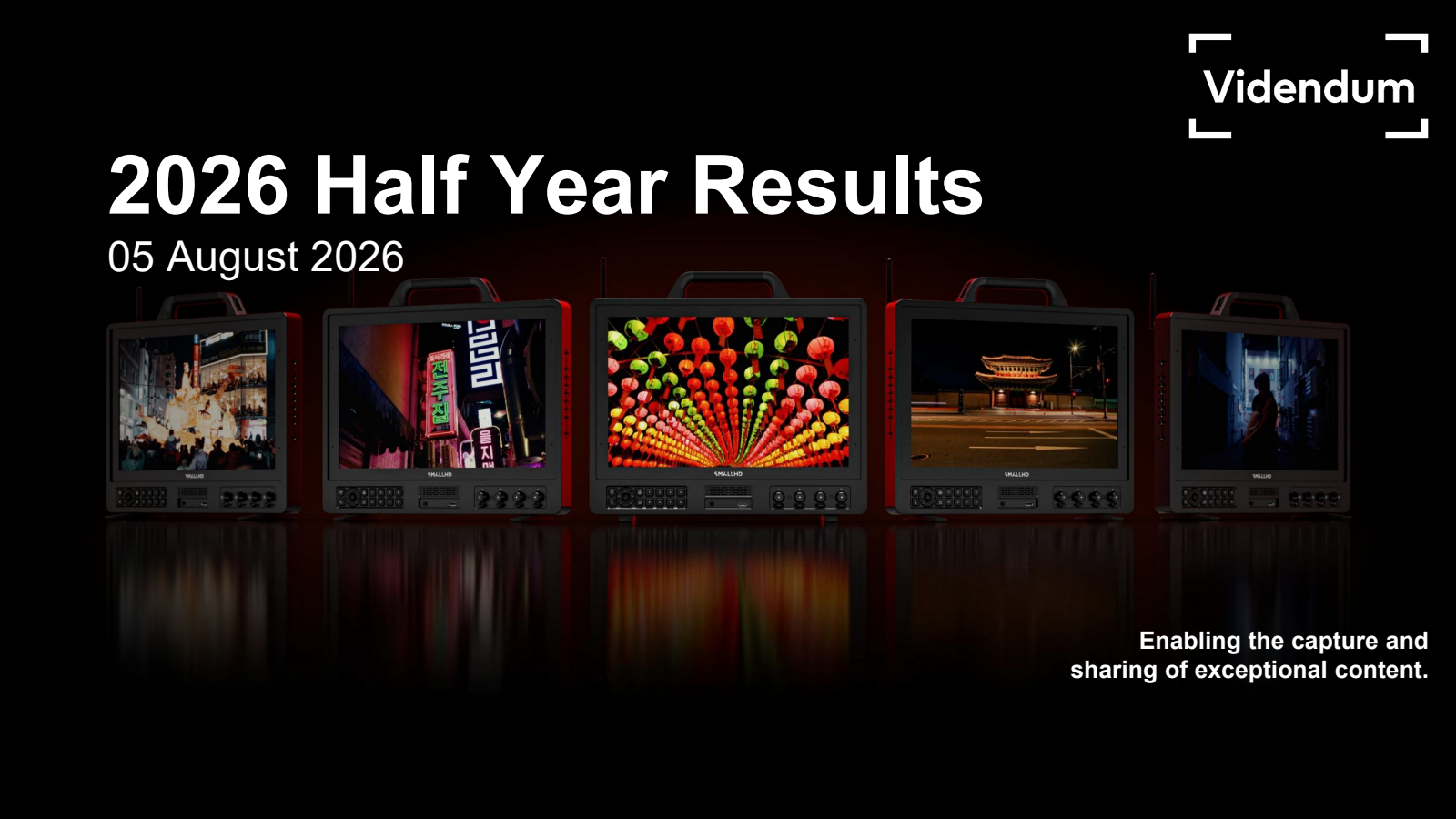 Videndum's H1 2026 Slide Deck
