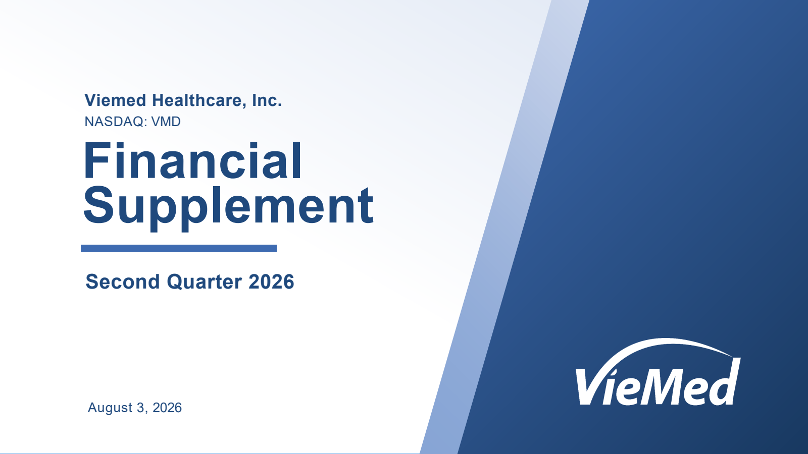 Viemed Healthcare's Q2 2026 Slide Deck